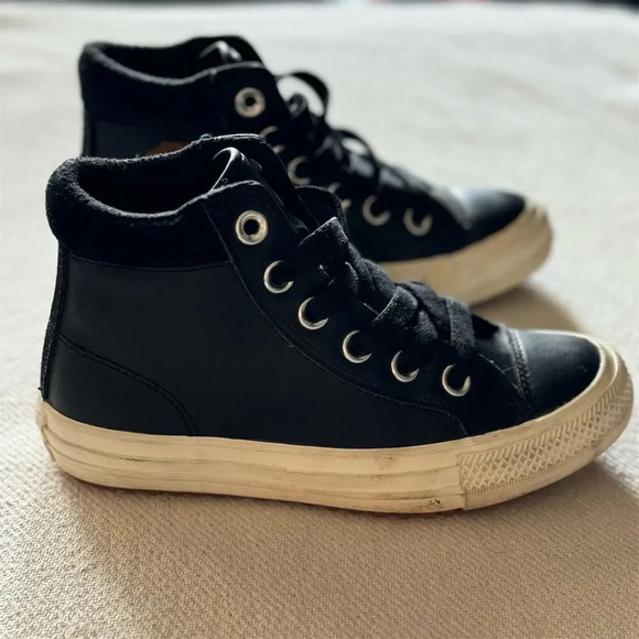 Converse Chuck Taylor All Star PC Boot Hi Junior Black/Caramel Size 13 - Picture 8 of 11